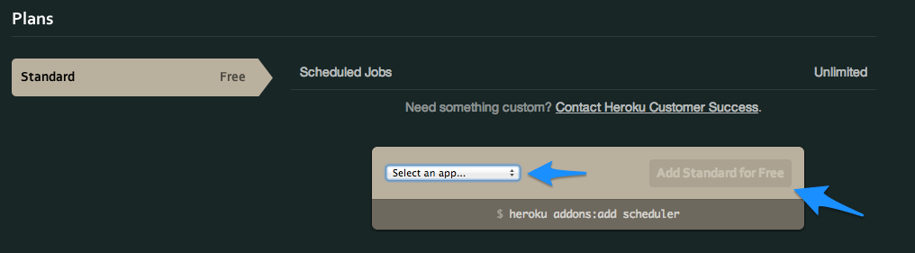 Heroku Scheduler Page